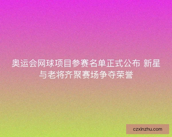 奥运会网球项目参赛名单正式公布 新星与老将齐聚赛场争夺荣誉