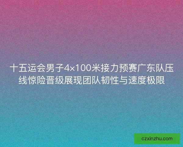 十五运会男子4×100米接力预赛广东队压线惊险晋级展现团队韧性与速度极限