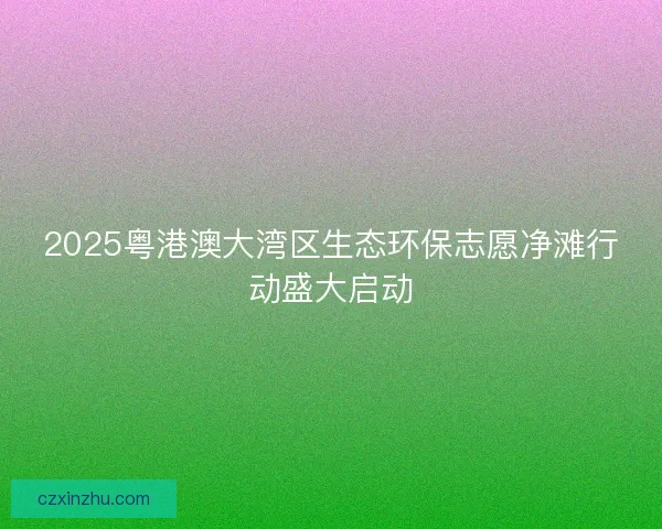 2025粤港澳大湾区生态环保志愿净滩行动盛大启动 2025粤港澳大湾区生态环保志愿净滩行动盛大启动